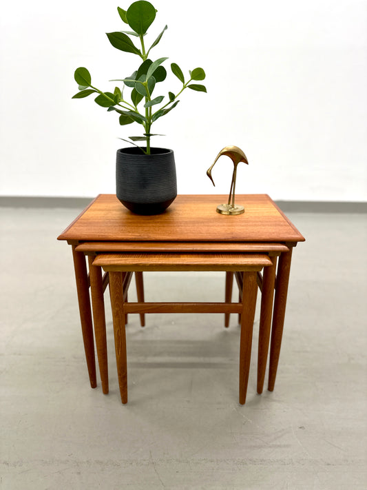 3er Set Satztische im Danish Design, 60er Jahre