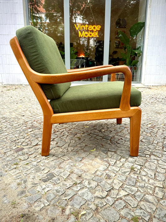 Teak Loungesessel von L. Olsen & Søn Møbelfabrik 60er Jahre - neu gepolstert -
