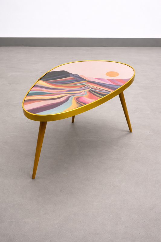 Nierentisch / Beistelltisch im Mid Century Stil