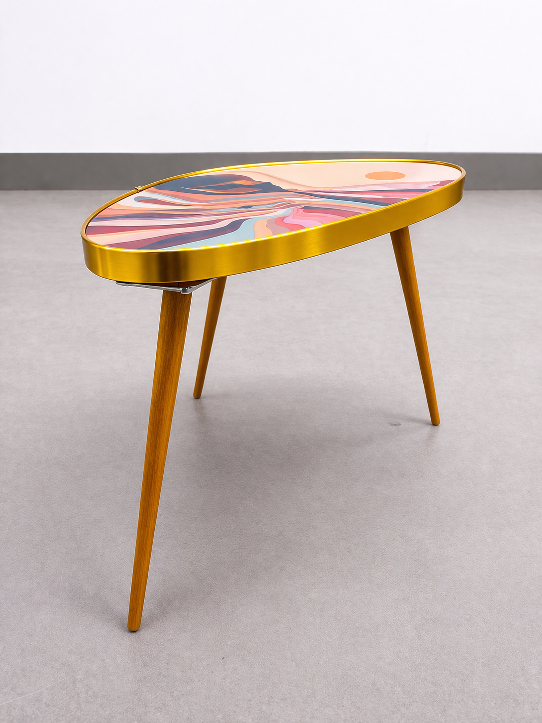 Nierentisch / Beistelltisch im Mid Century Stil