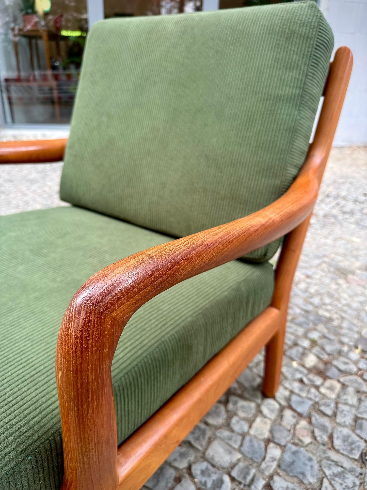Teak Loungesessel von L. Olsen & Søn Møbelfabrik 60er Jahre - neu gepolstert -