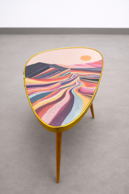 Nierentisch / Beistelltisch im Mid Century Stil