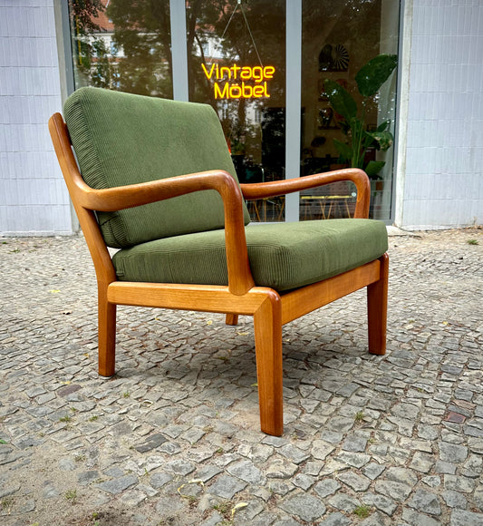 Teak Loungesessel von L. Olsen & Søn Møbelfabrik 60er Jahre - neu gepolstert -
