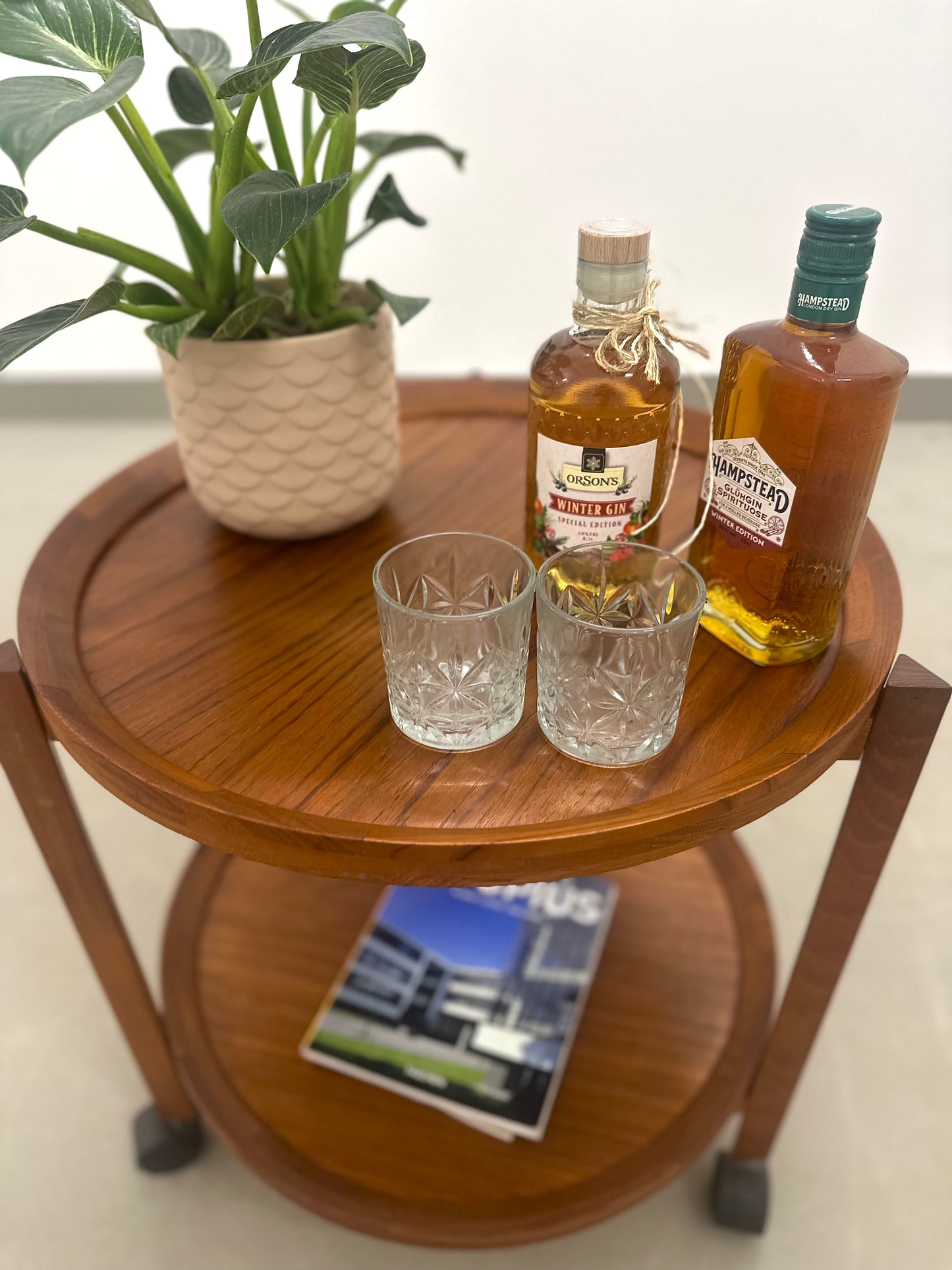 Teakholz Servierwagen von Sika Møbler - Dänemark, 70er Jahre