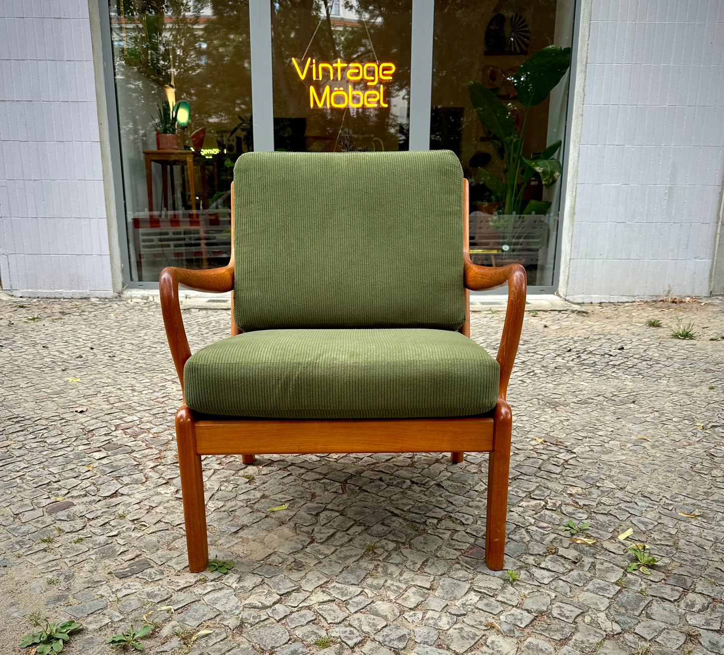 Teak Loungesessel von L. Olsen & Søn Møbelfabrik 60er Jahre - neu gepolstert -