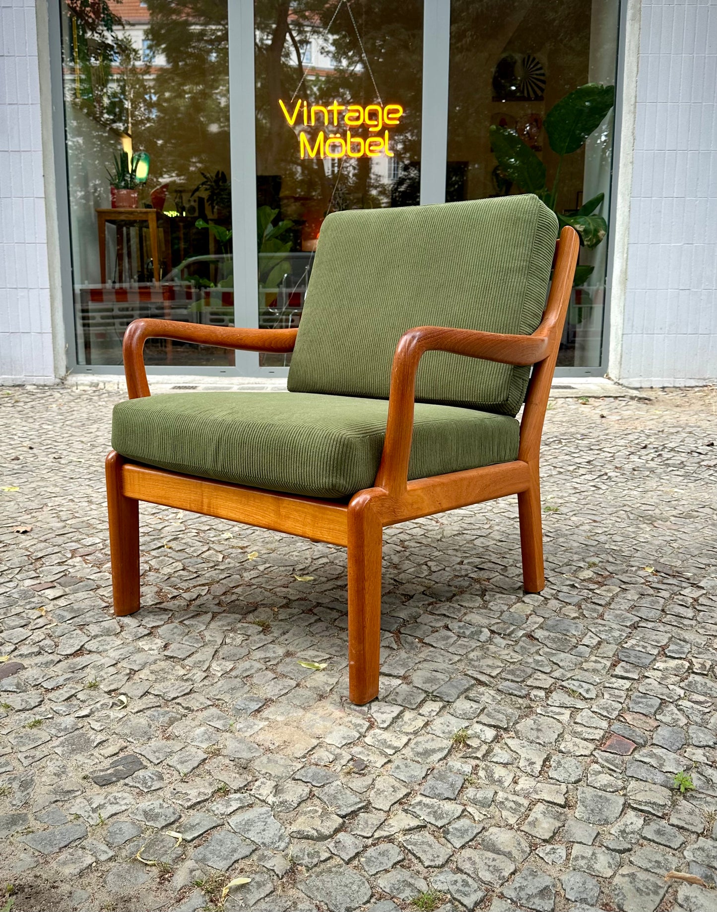 Teak Loungesessel von L. Olsen & Søn Møbelfabrik 60er Jahre - neu gepolstert -