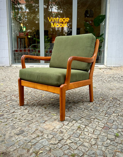 Teak Loungesessel von L. Olsen & Søn Møbelfabrik 60er Jahre - neu gepolstert -
