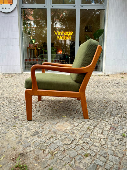 Teak Loungesessel von L. Olsen & Søn Møbelfabrik 60er Jahre - neu gepolstert -